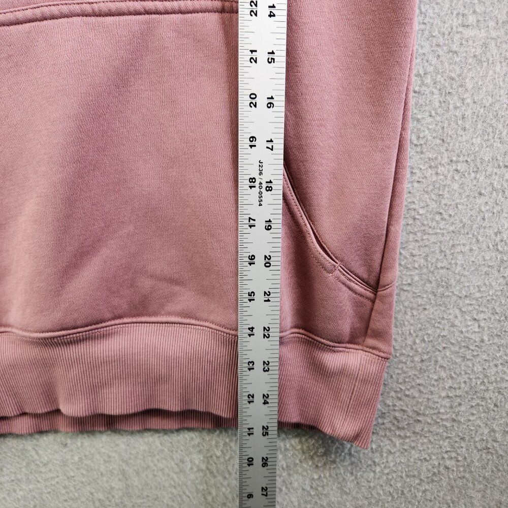 Buff Bunny Hoodie Womens M Pink Beyond Cowlneck Embossed Spellout Thumbholes - Picture 14 of 16